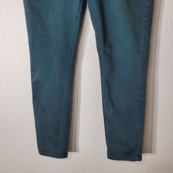 Free People Womens High-Rise Skinny Jeans Size 29 Teal Green Denim Stretch - Picture 11 of 12